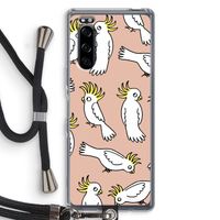 Papegaai: Sony Xperia 5 Transparant Hoesje met koord