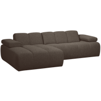 WOOOD Mojo chaise longue bank links bouclé Bruin melange