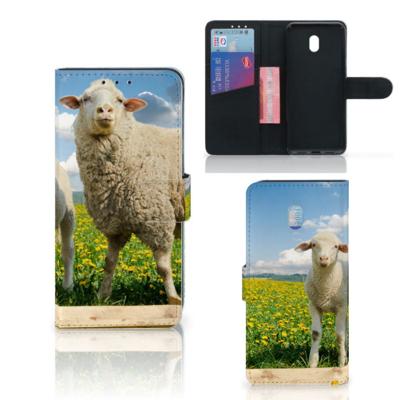 Xiaomi Redmi 8A | Telefoonhoesje | Met pasjeshouder | Schaap en Lammetje