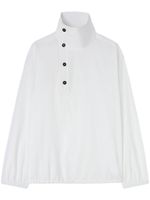 Jil Sander blouse asymétrique à col montant - Blanc