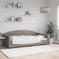 Slaapbank 100x200 cm stof taupe