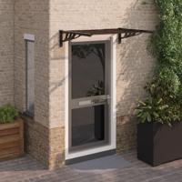 VidaXL Deurluifel 122x90 cm polycarbonaat zwart VidaXL Deurluifel 122x90 cm polycarbonaat zwart