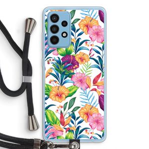 Tropisch 2: Samsung Galaxy A52 Transparant Hoesje met koord