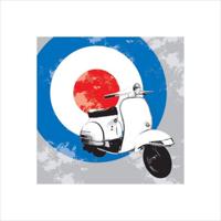 Kunstdruk Scooter 40x40cm