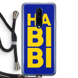 Habibi Blue: OnePlus 7 Pro Transparant Hoesje met koord