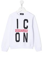 DSQUARED2 KIDS sweat à imprimé Icon - Blanc