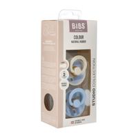 Bibs 2 Fopspeen Studio Duo Block Baby Blue