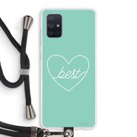 Best heart pastel: Samsung Galaxy A71 Transparant Hoesje met koord