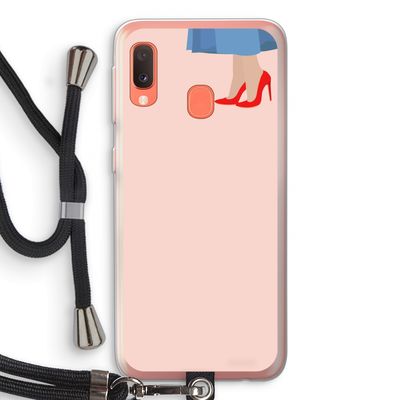 High heels: Samsung Galaxy A20e Transparant Hoesje met koord