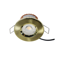 LED fire rated inbouwspot 6Watt rond MESSING IP65 dimbaar - CCT - 2700K - 3000K - 4000k - interne driver - brandvertragend