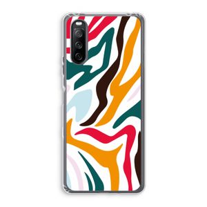 Colored Zebra: Sony Xperia 10 III Transparant Hoesje