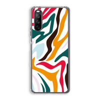 Colored Zebra: Sony Xperia 10 III Transparant Hoesje