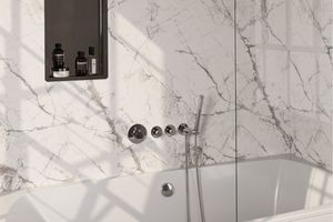 Brauer Chrome Edition inbouw badkraan met badvulcombinatie en staafhanddouche chroom