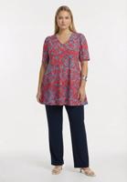 Yoek Tuniek wide bottom SHELLSCAPE | Light Red | Maat 50/52