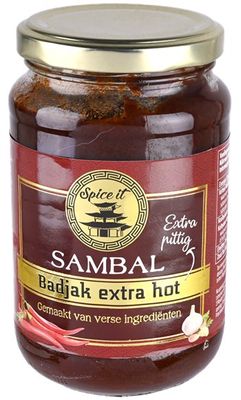 2 potten Spice It Sambal Badjak 375g - Online Boodschappen bij Butlon - Voor 12 uur besteld, morgen bezorgd
