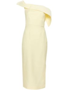 Roland Mouret robe mi-longue à épaules dénudées - Jaune