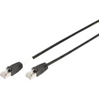 Digitus DK-1644-030/BL-OD RJ45 Netwerkkabel, patchkabel CAT 6 S/FTP 3.00 m Zwart UV-bestendig, Verdraaide paren 1 stuk(s)