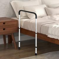 Bedhulpreling Verstelbare Bedframe Stang Valpreventie Veiligheidsgriff voor Senioren Wit
