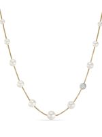 David Yurman collier en or 18ct serti de perles et diamants