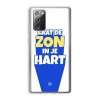 Laat de zon in je hart: Samsung Galaxy Note 20 / Note 20 5G Transparant Hoesje