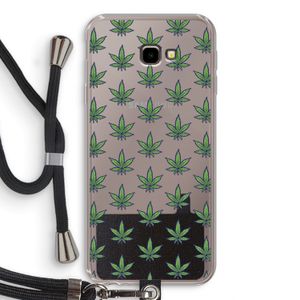 Weed: Samsung Galaxy J4 Plus Transparant Hoesje met koord