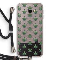 Weed: Samsung Galaxy J4 Plus Transparant Hoesje met koord