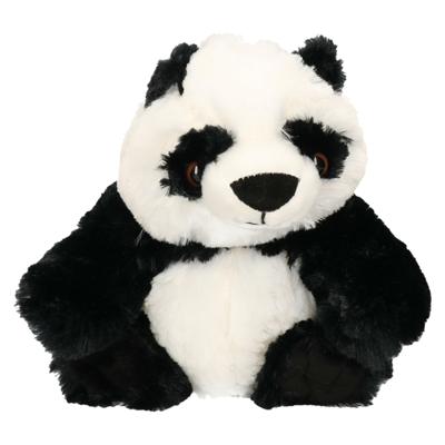 Ravensden Pluche knuffel panda - zwart/wit - 30 cm - pandaberen