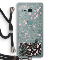 Sierlijke bloemen: Sony Xperia XZ2 Compact Transparant Hoesje met koord