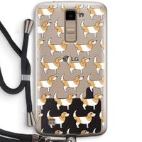 Doggy: LG K10 (2016) Transparant Hoesje met koord