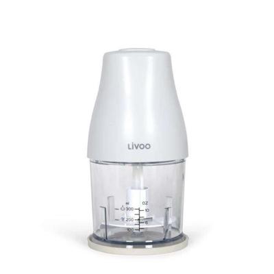 Hakmachine - LIVOO - 300 ml - 400 W - 1 snelheid en turbofunctie - 2 roestvrijstalen messen - Wit