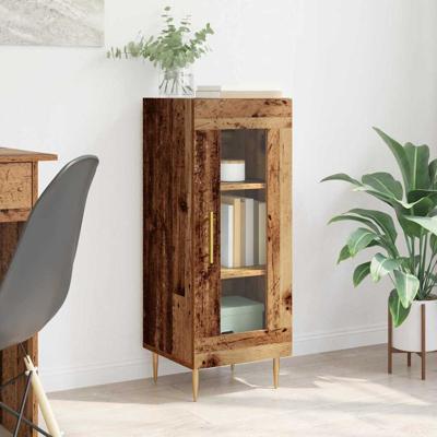 Dressoir Oud hout 34 x 34.5 x 90 cm Bewerkt hout