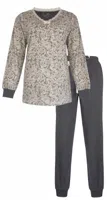 Medaillion dames pyjama lange mouw - Autumn Grey