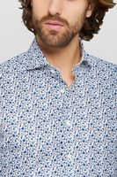 van Gils Heren Overhemd Extreme Wit Bloemen Print Slim Fit - thumbnail