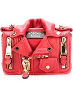 Moschino sac porté épaule à design veste de moto - Rouge