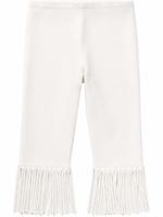 Proenza Schouler short texturé à franges - Blanc