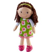 Haba knuffelpop Coco groen/roze 30 cm - thumbnail