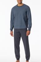 Schiesser Pyjama met print graphit-blauw Schiesser Pyjama met print graphit-blauw