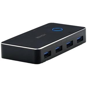 LINDY 4 + 2 poorten USB 3.2 Gen 1-schakelaar (USB 3.0) Zwart