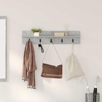 Wandgemonteerde kapstok met plank Betongrijs 80 x 10.5 x 18 cm