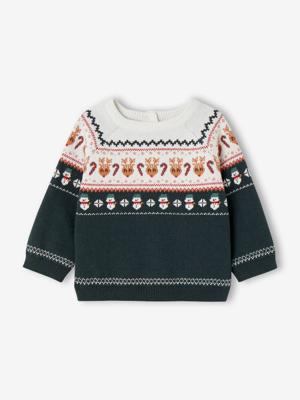 Jacquard kerstmistrui dennen