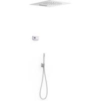 Regendouche set electronisch Tres Shower technology | Inbouw | Thermostaatkraan | 3-weg | Vierkant | Chroom