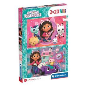 Clementoni puzzel gabby&apos;s poppenhuis, 2x20st.