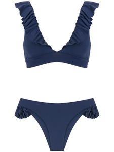 Isolda bikini à volants - Bleu