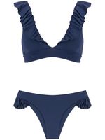 Isolda bikini à volants - Bleu