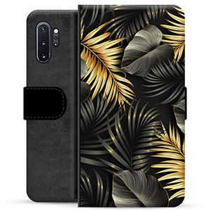 Samsung Galaxy Note10+ Premium Wallet Hoesje - Gouden Bladeren