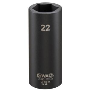 DeWALT DT7556 Krachtdop 1/2" lang | 22mm
