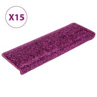 VidaXL Trapmatten 15 st 65x21x4 cm violet rechthoekige rand