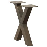 Salontafelpoten 2 st X-vormig 37x(30-31) cm staal naturel