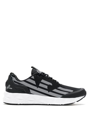 Ea7 Emporio Armani baskets à logo latéral imprimé - Noir