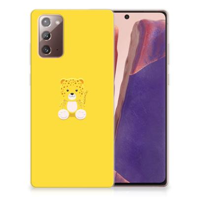 Samsung Note 20 Telefoonhoesje met Naam Baby Leopard Samsung Note 20 Telefoonhoesje met Naam Baby Leopard